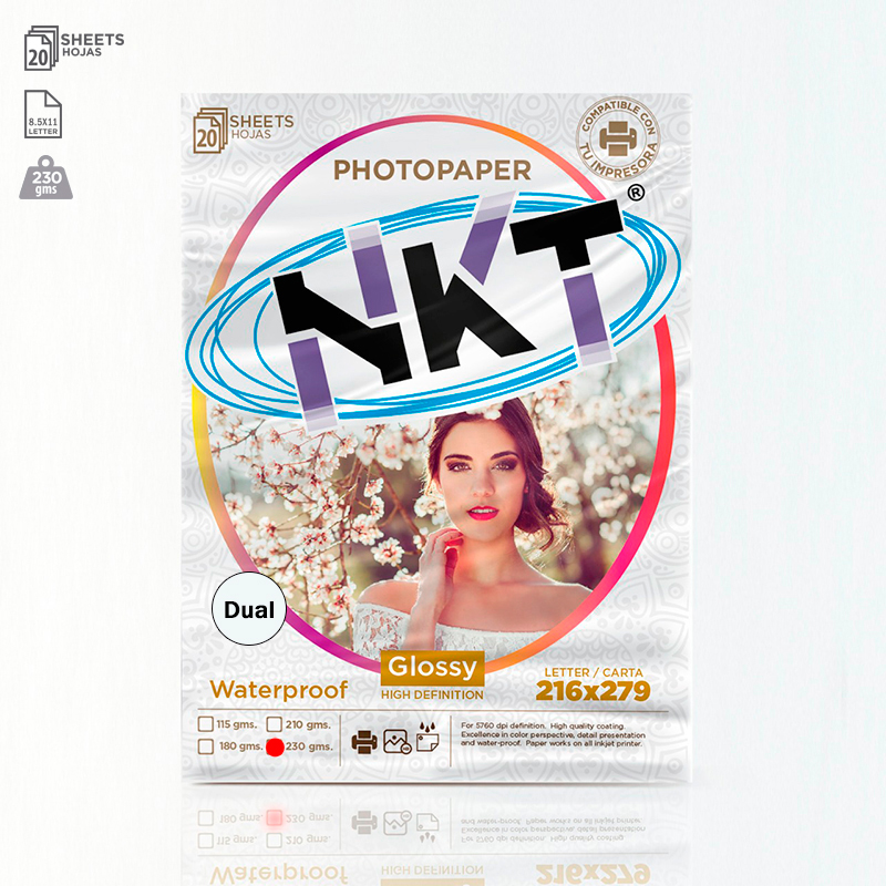Papel Foto 230G CRT Glossy 20 Hojas