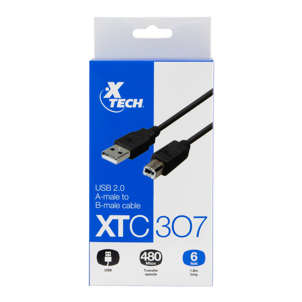 Cable USB Impresora 10FT A to B XTC-303 XTech