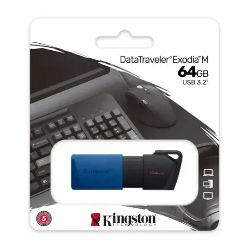 [200633] Memoria USB 64GB Kingston DT Exodia M 3.2 Gen Black
