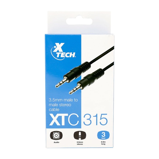 [110517] Cable de Audio XTC-315 3.5mm 3ft Xtech