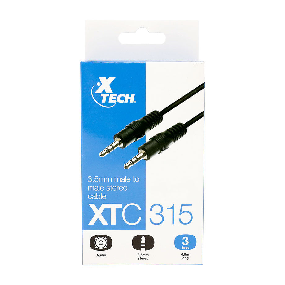 Cable de Audio XTC-315 3.5mm 3ft Xtech