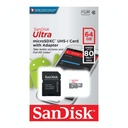 Memoria Micro SDXC SanDisk 64gb ULTRA con adaptador USH-1 C10 Android 100M
