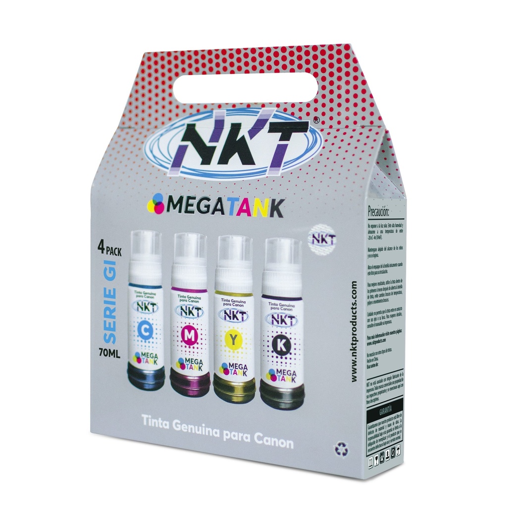 Tinta NKT Canon Serie GI Mega Tank 4 Pack