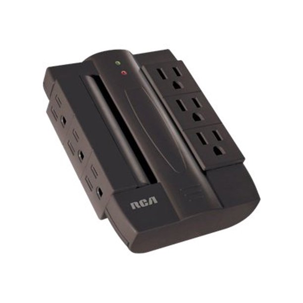 Surge RCA 6 Outlet Protector de Corriente 1200j Maxel