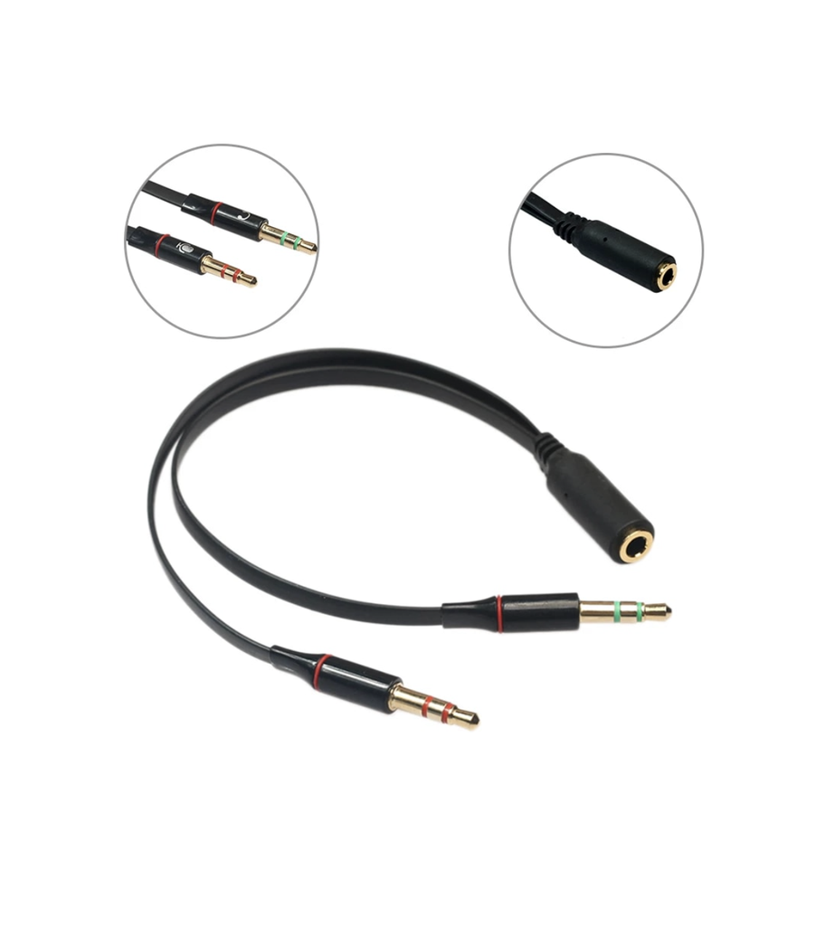 Cable Convertidor Plug 3.5mm 1 a 2