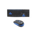 Teclado y Mouse Wireless Banda Black Blue
