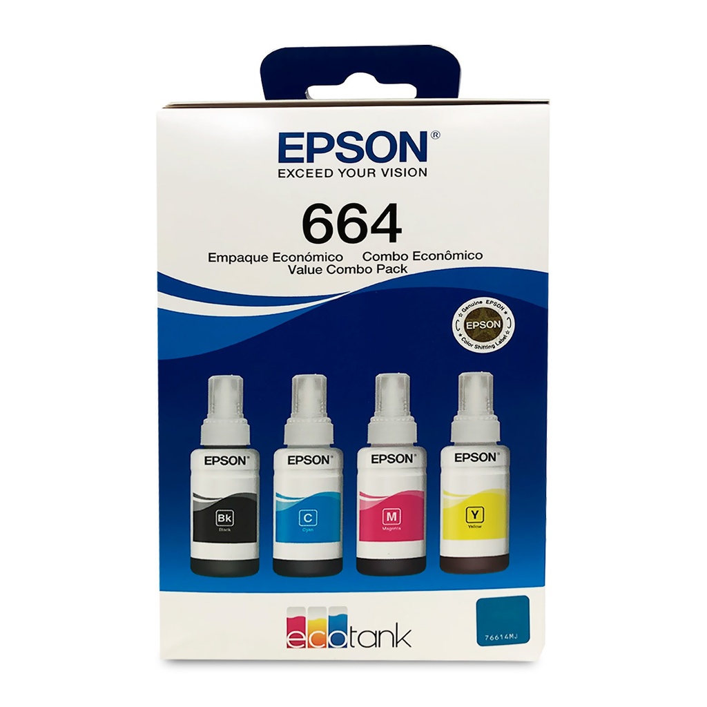Pack de Tinta Epson T664 - 4 Colores