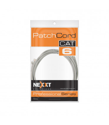 Patch Cord cat6 RJ45 3ft Gris NEXXT