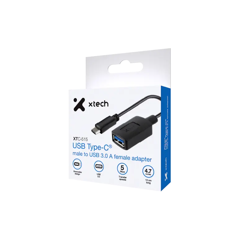 Adaptador Xtech USB Tipo C male a USB 3.0 female XTC-515