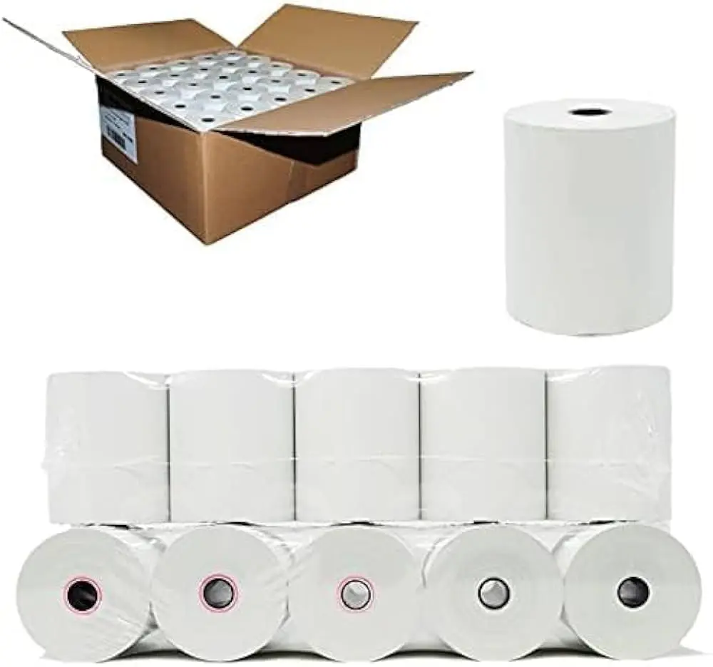 Rollo de Papel Térmico 80x74mts 48 gramos centro sólido