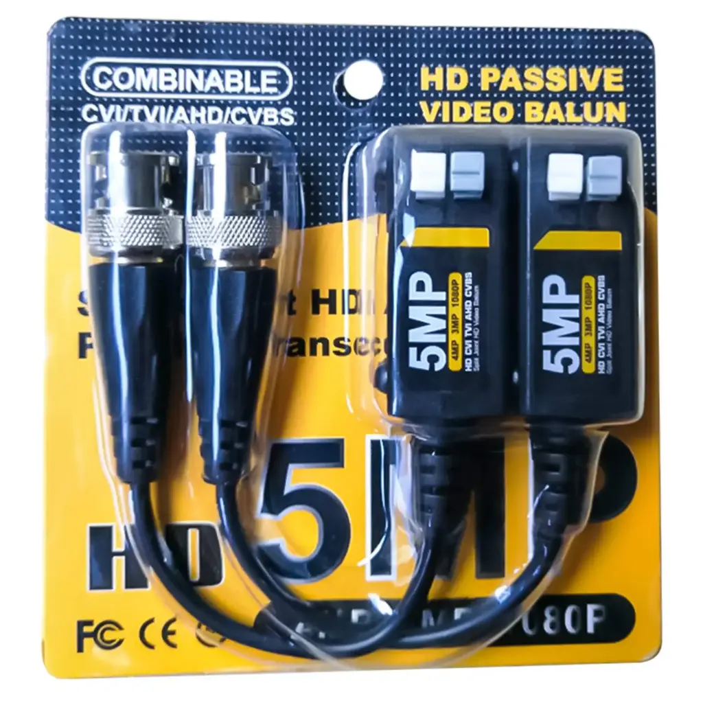 Video Balum Pasivo 5MH HD/CVI/TVI/AHD Par
