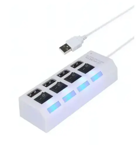 Hub USB 2.0 4 Puertos OEM Tipo Regleta