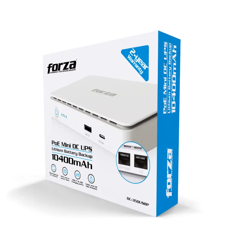 Batería UPS Forza DC-350USBP Battery Bank 35W PoE USB-C