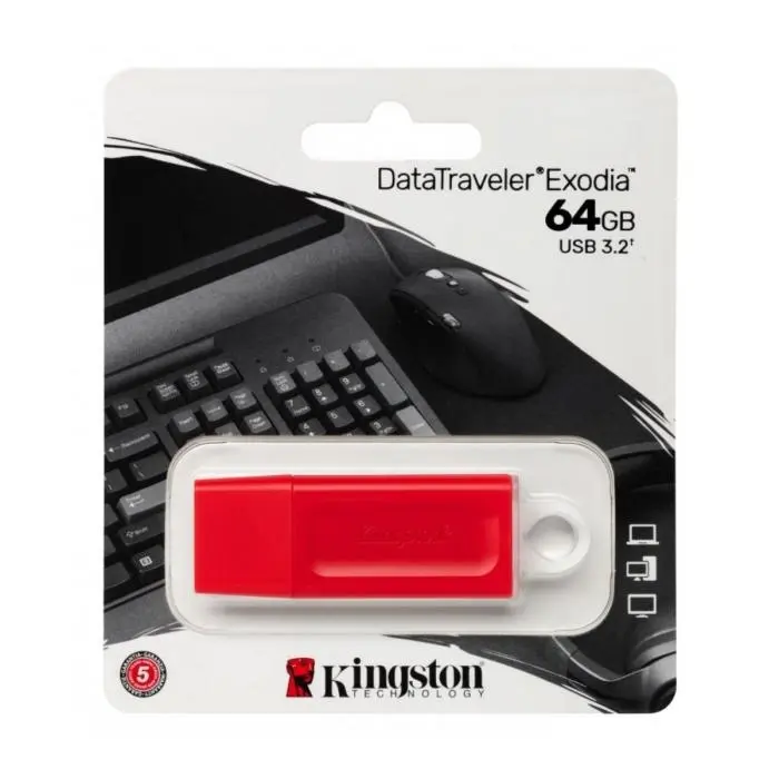Memoria USB 64GB Kingston Exodia Red