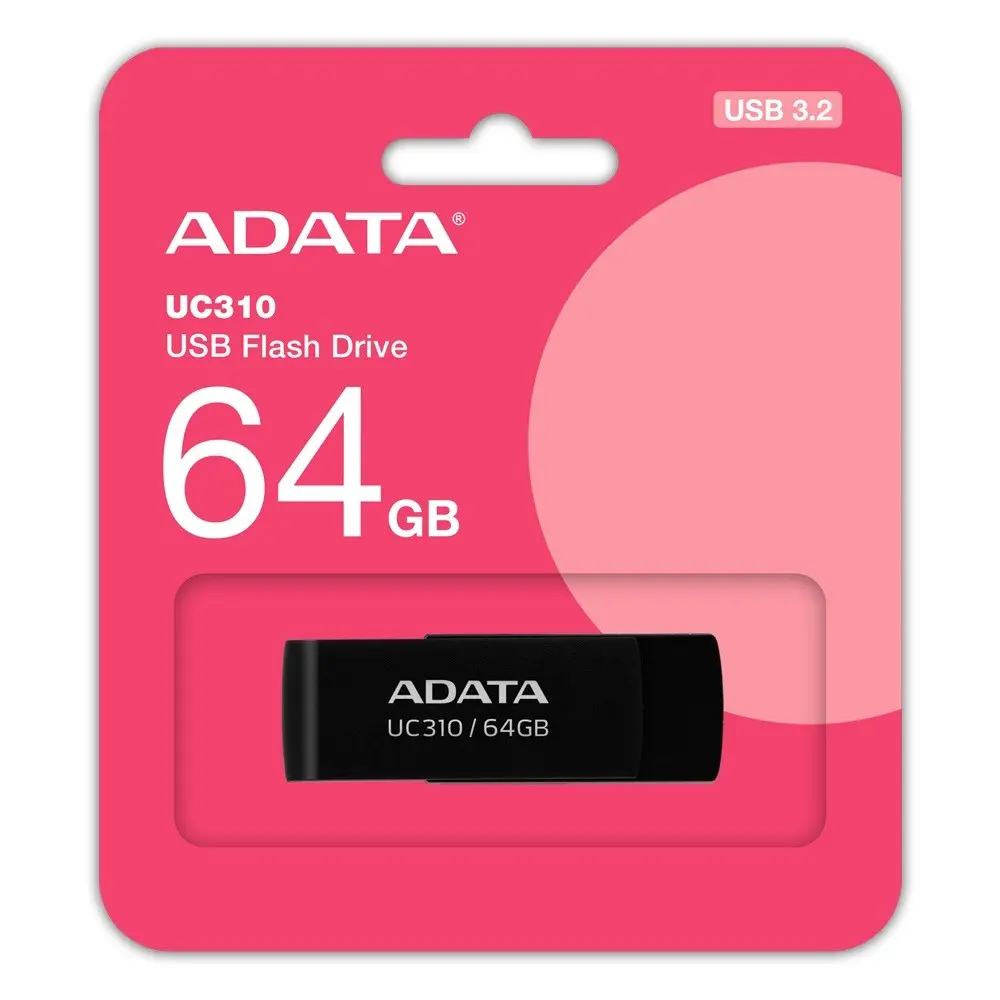 Memoria USB ADATA 64GB UC310 3.2 Negro