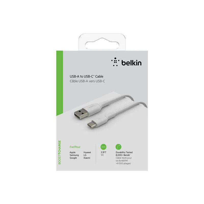 Cable USB USB-A to USB-C Belkin BostCharge 1 Mts White
