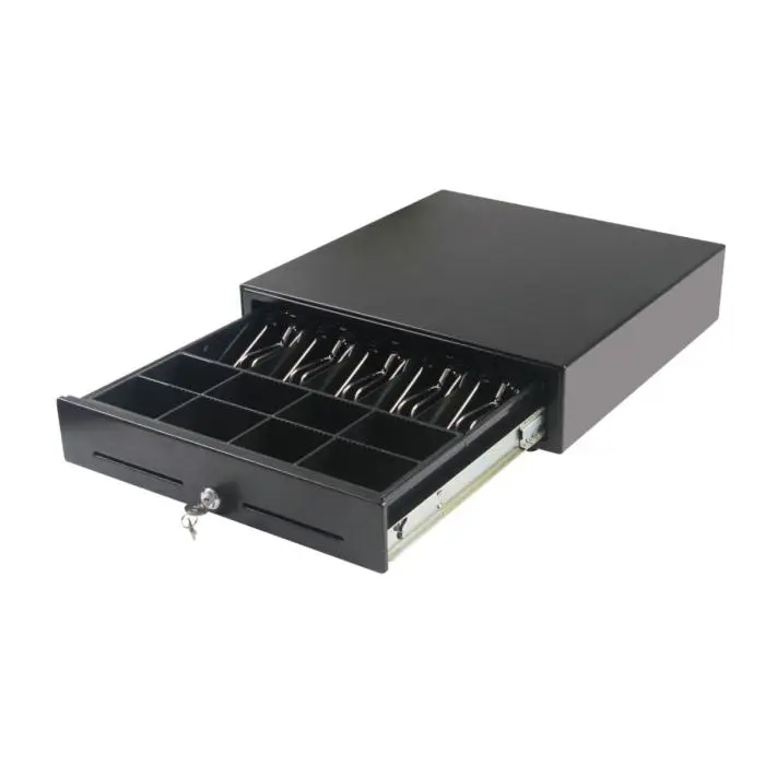 Caja Cash Drawer AON CDK-45B para Billetes y Monedas, Negro
