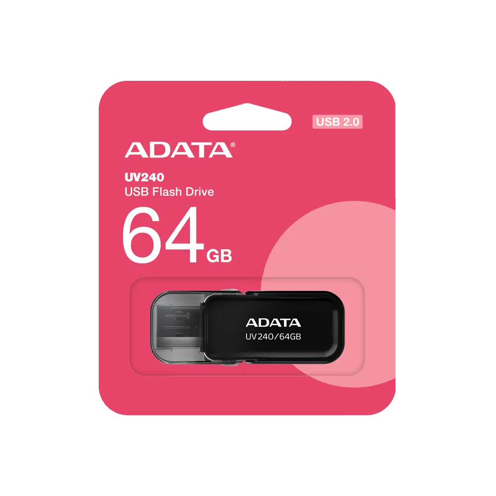 Memoria USB ADATA 64 GB AUV240 2.0 Negro