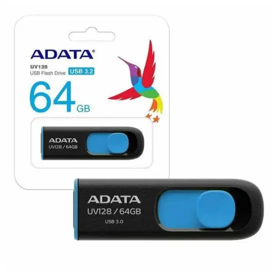 Memoria USB ADATA 64GB UV128 3.0 Azul