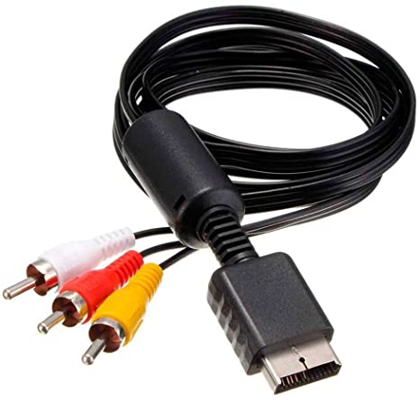 cable de 3 plug rca a conector playstation 1