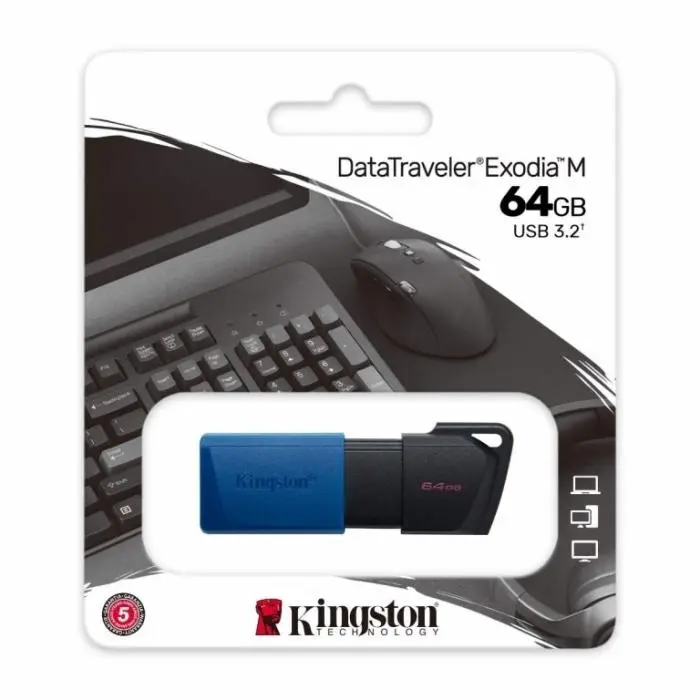 Memoria USB 64GB Kingston DT Exodia M 3.2 Gen Black
