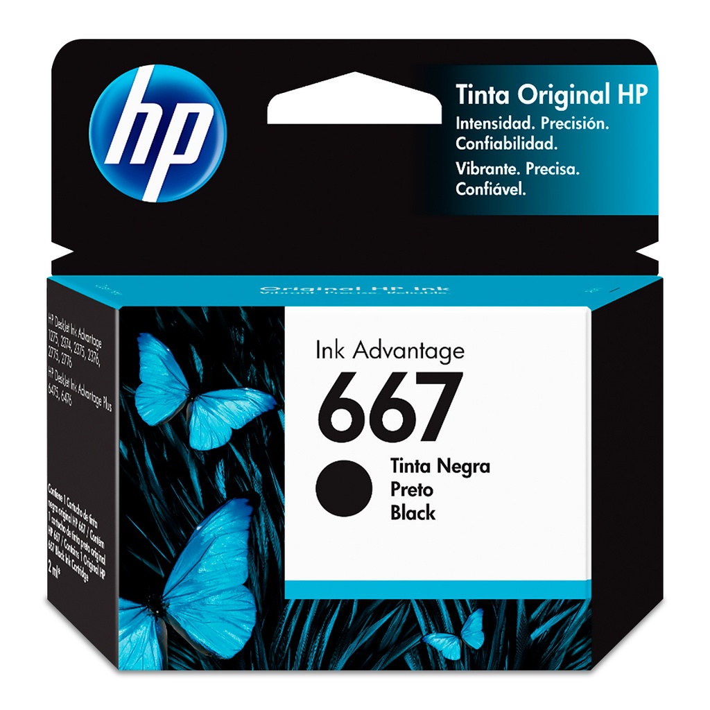 Tinta HP 667 Negra
