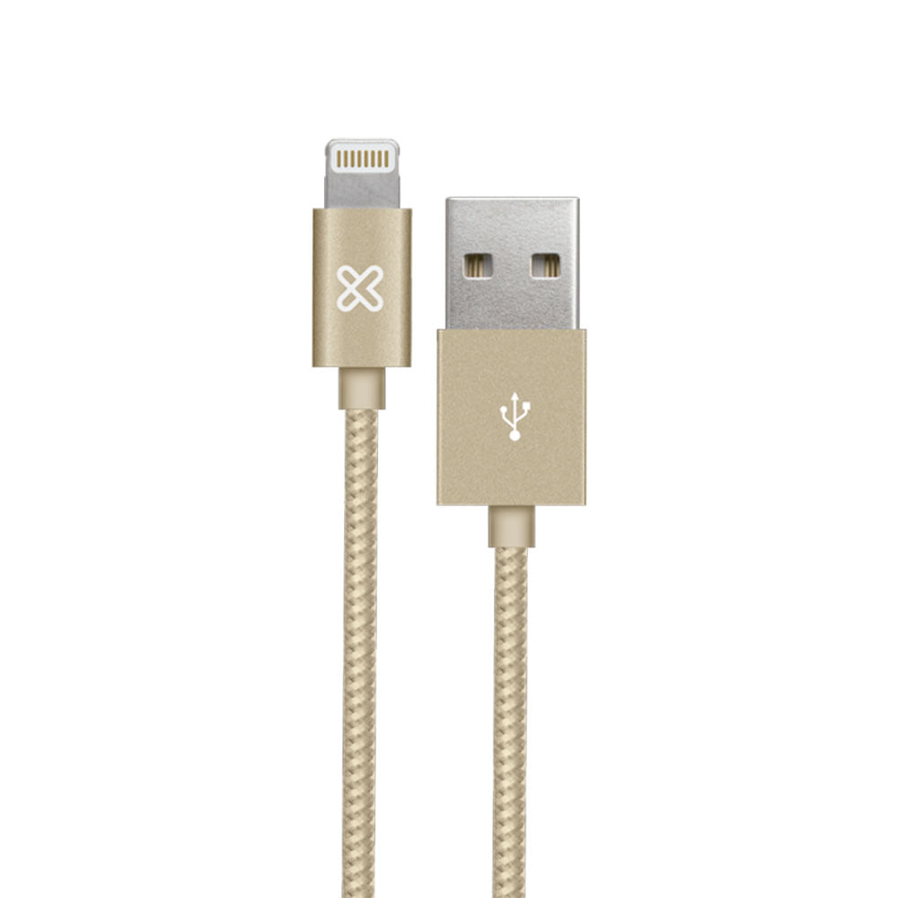 Cable Lightning Klip Xtreme KAC-020GD Braided 6.5ft/2m Gold