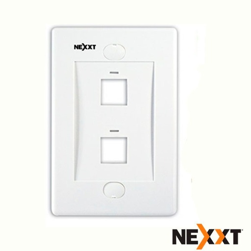 [240053] Placa Pared 2 Pos Keystone Network NEXXT