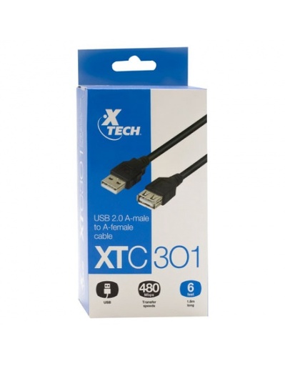 [110608] Cable Extensión USB xtc-301 6ft Xtech