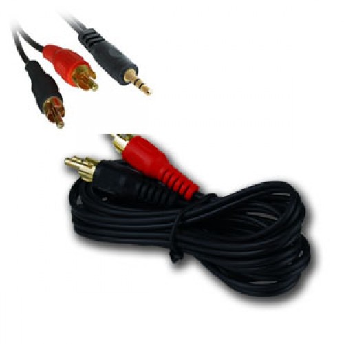 [110464] Cable 3.5 a 2 RCA Gold 6 NA