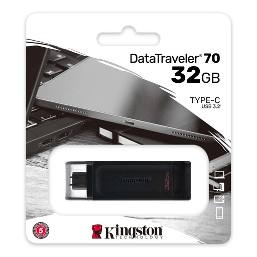 [200351] Memoria USB 3.2 Kingston DT 70 32GB Tipo C