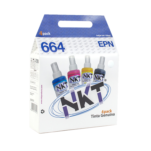 [140224] Tinta NKT Especial Epson 100ml Pack 4 Colores 664