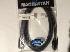 [130011] Cable Firewire 6-4 pin Black 2m Manhatan