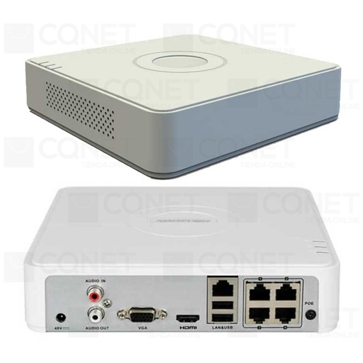 [600061] NVR Hikvision HIK DS-7104NI-Q1/4P 4Ch 4PoE H.265+ Plastic