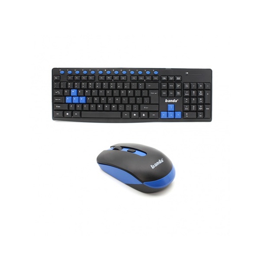 [200398] Teclado y Mouse Wireless Banda Black Blue