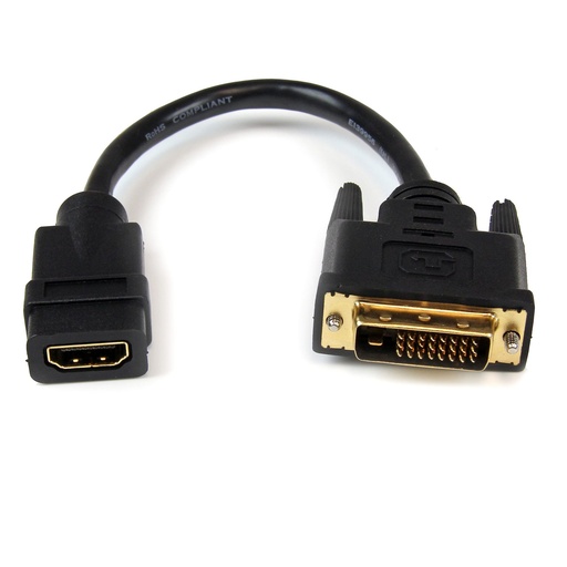 [370090] Adaptador StarTech 8in HDMI to DVI-D'Video Cable Adapter