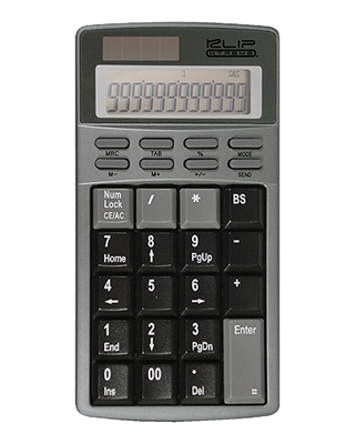 [110372] Teclado Numérico 12 Digit LCD Screen USB Solar Klip 
