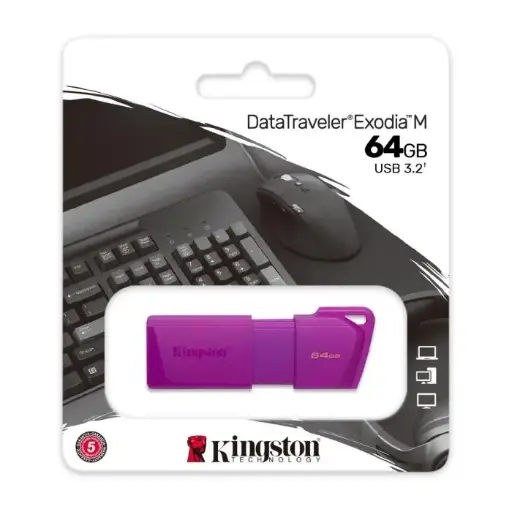 [200637] Memoria USB 64GB Kingston DT Exodia M Neon Purple