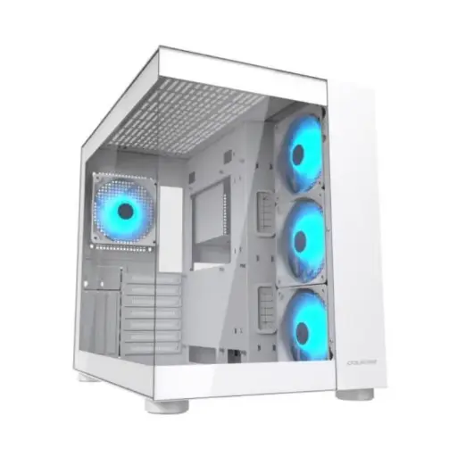 [500085] Case Gaming Cougar FV150 RGB Media Torre Blanco (Sin Fuente)