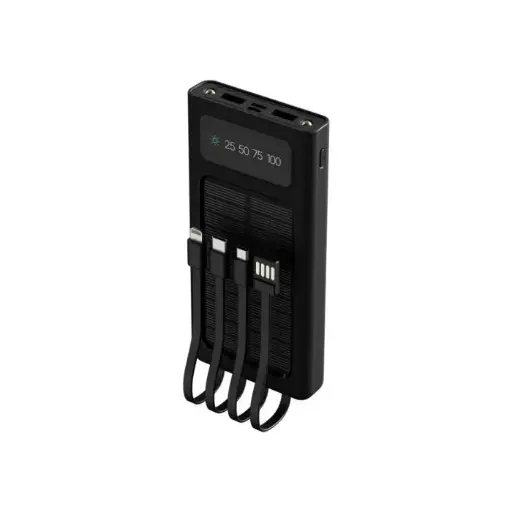 [150127] Xtech Solar Power Bank w built-in charging cables 10000mAh XPB-100